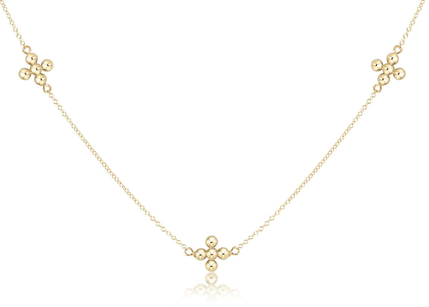 enewton choker simplicity chain gold - classic beaded signature cross gold