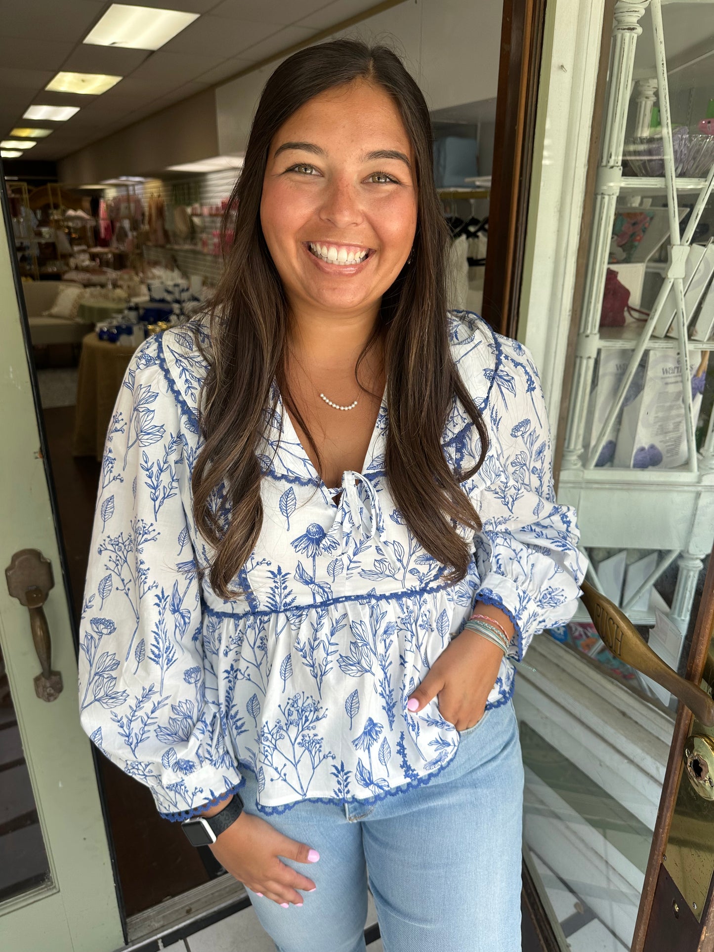 Ocean Floral Top