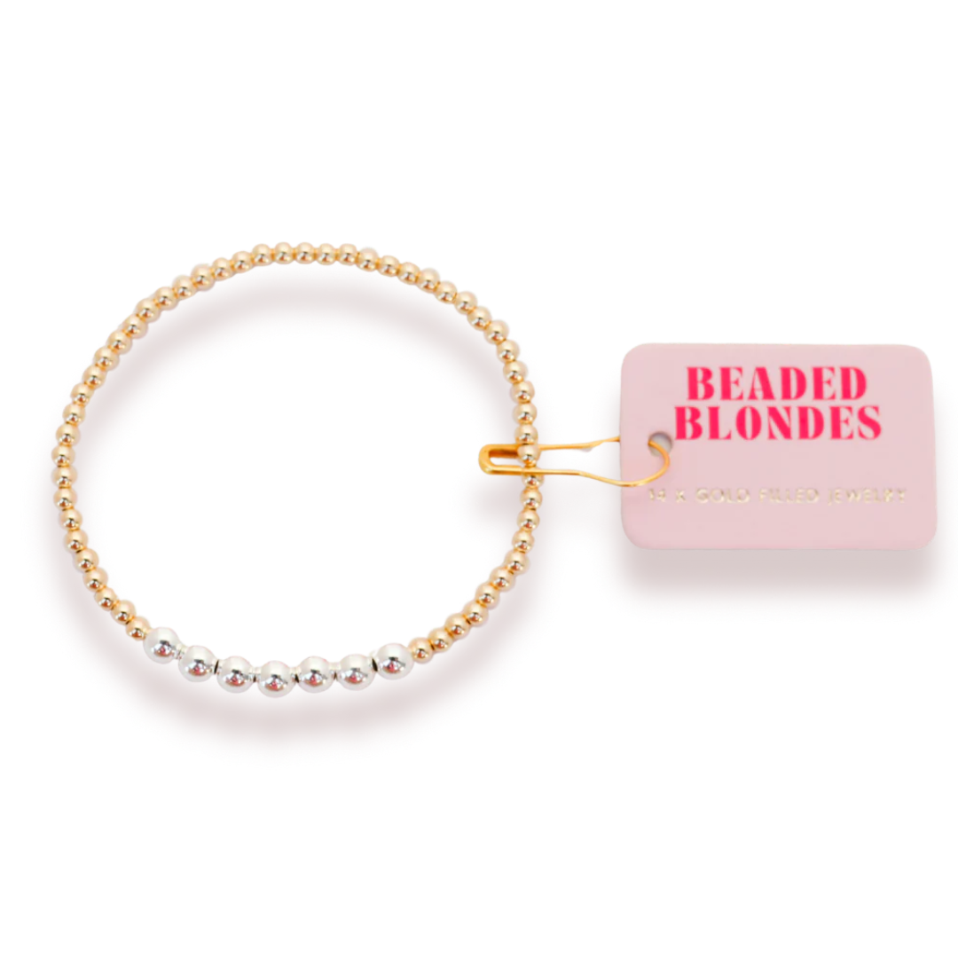 Beaded Blondes Lucky Mixed Metal Bracelet