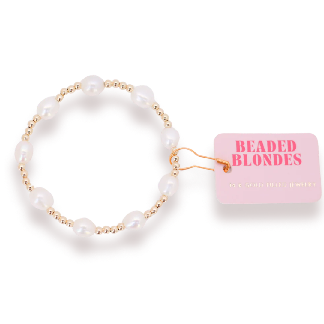 Ellie Pearl Bracelet in Gold