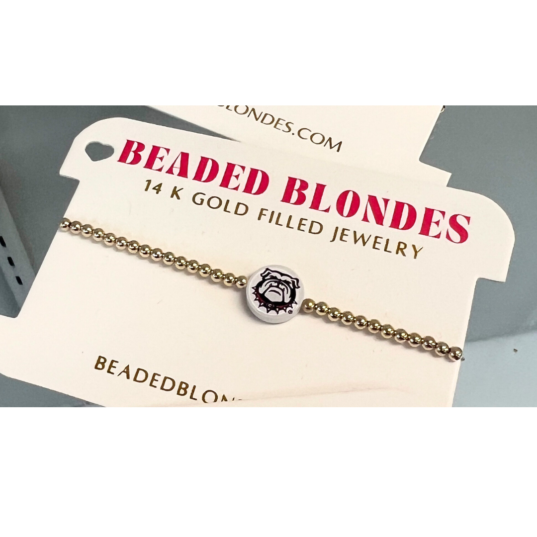 Beaded Blondes Georgia Bulldog Bracelet