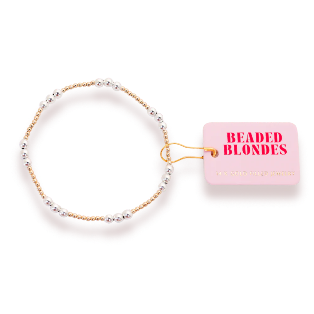 ILY Gold with Silver Bracelet