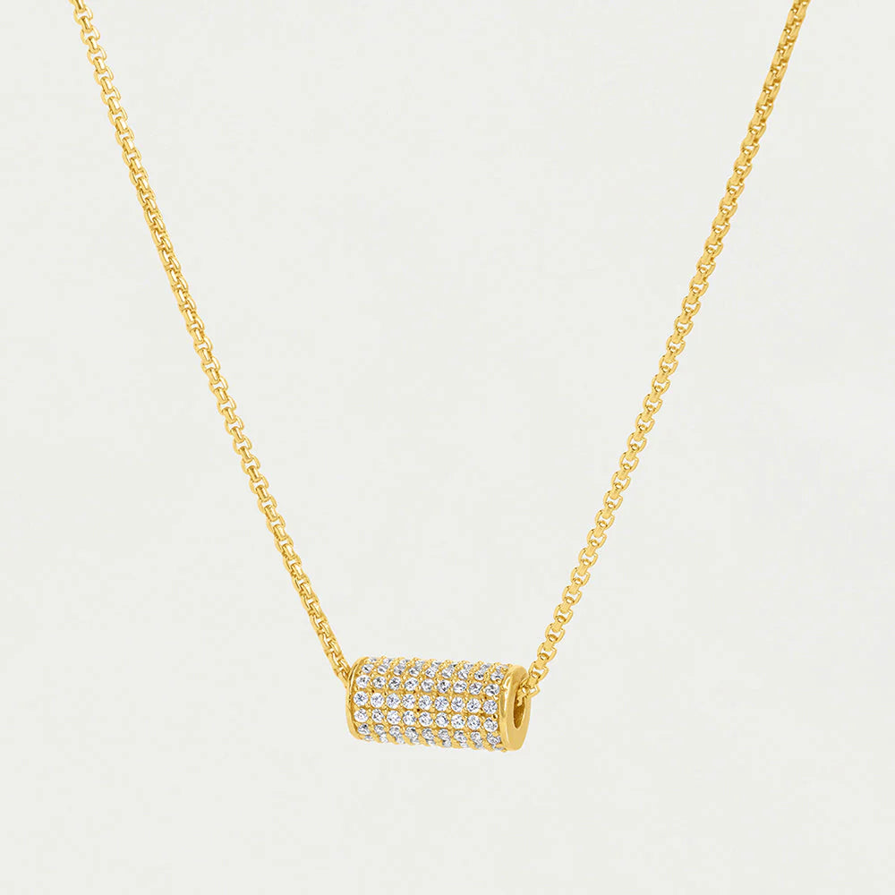 Petit Pavé Mini Tube Necklace