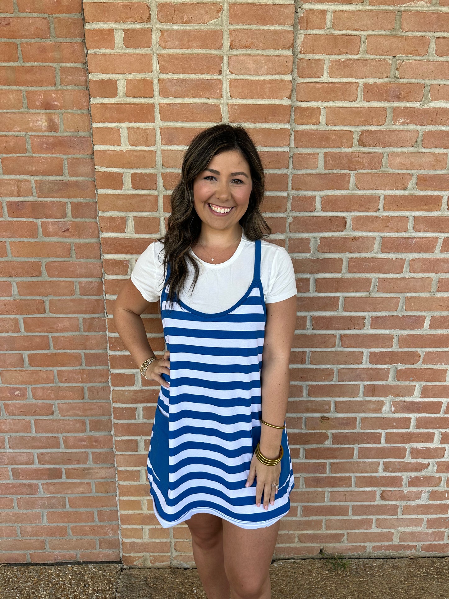 Ready for the Day Romper Blue