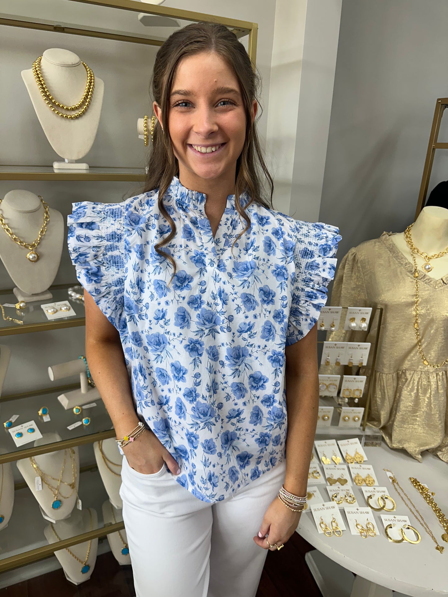 Blue Garden Top