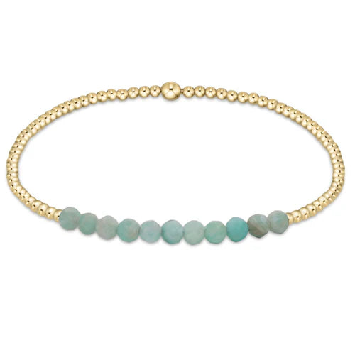 gold bliss 2mm enewton bead bracelet - amazonite regular