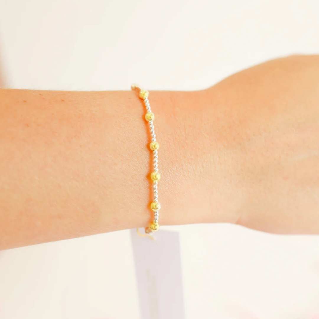 Beaded Blondes June Mixed Metal Silver with Gold