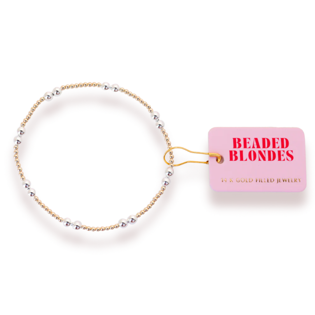 Beaded Blondes Leah Mixed Metal Bracelet