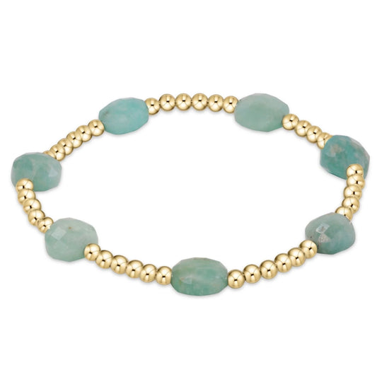 admire gold 3mm bead enewton bracelet - regular amazonite