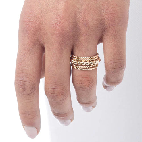 classic gold 3mm bead ring