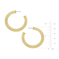 Gold Textured Open Circle Hoop Earrings