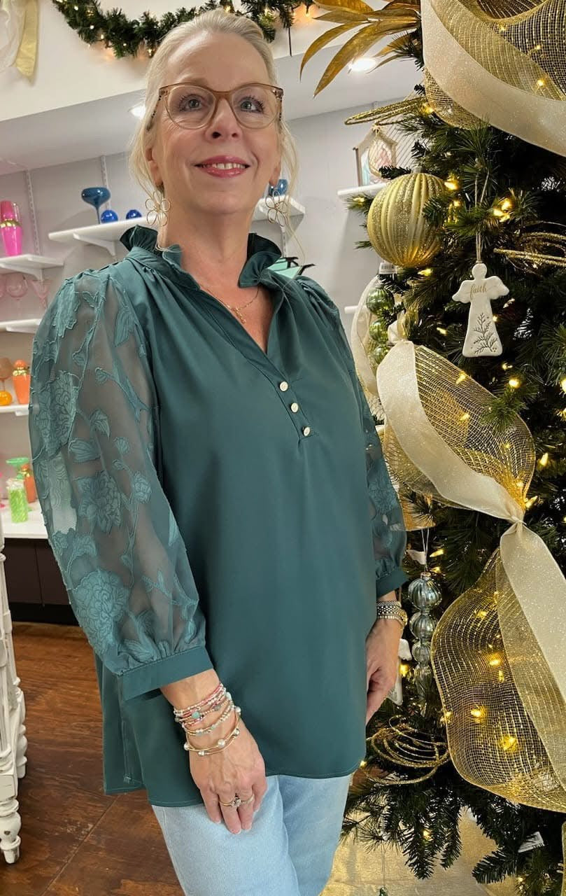 Emerald Green Christmas Top