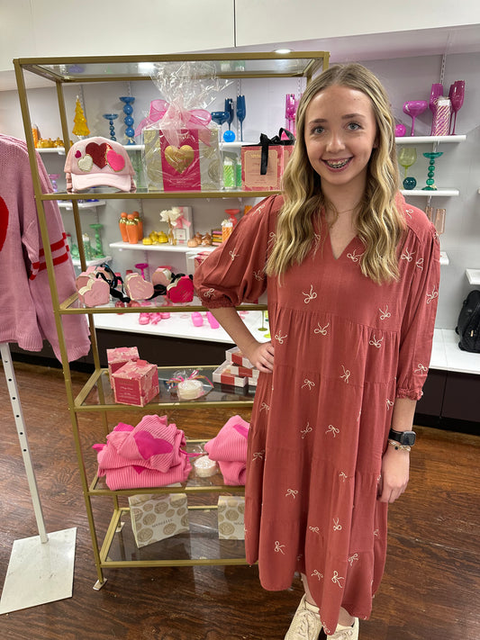 Spring Bow Midi Dress