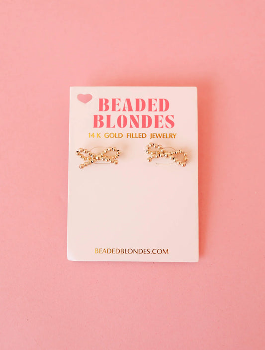 Gold Bow Earrings