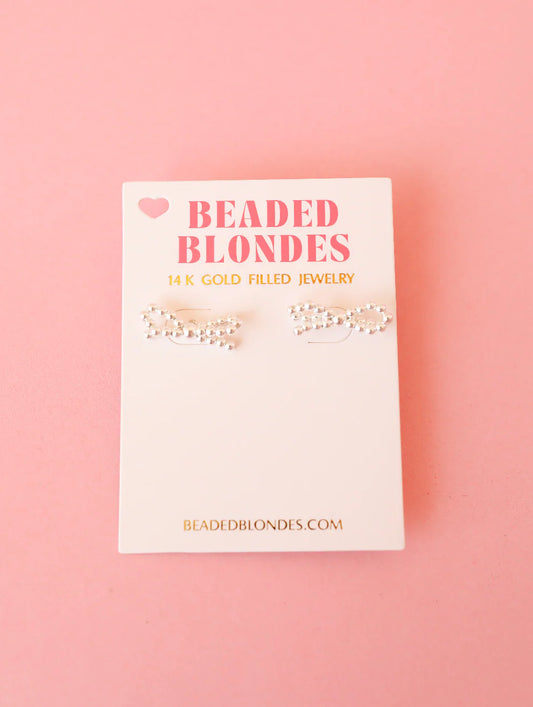 Silver Bow Earrings