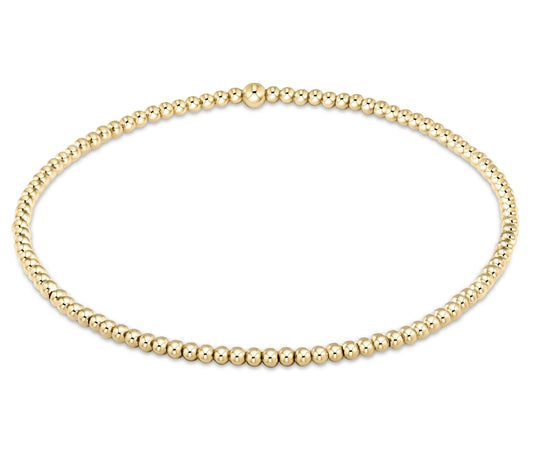 classic gold 2.5 mm bead bracelet- regular