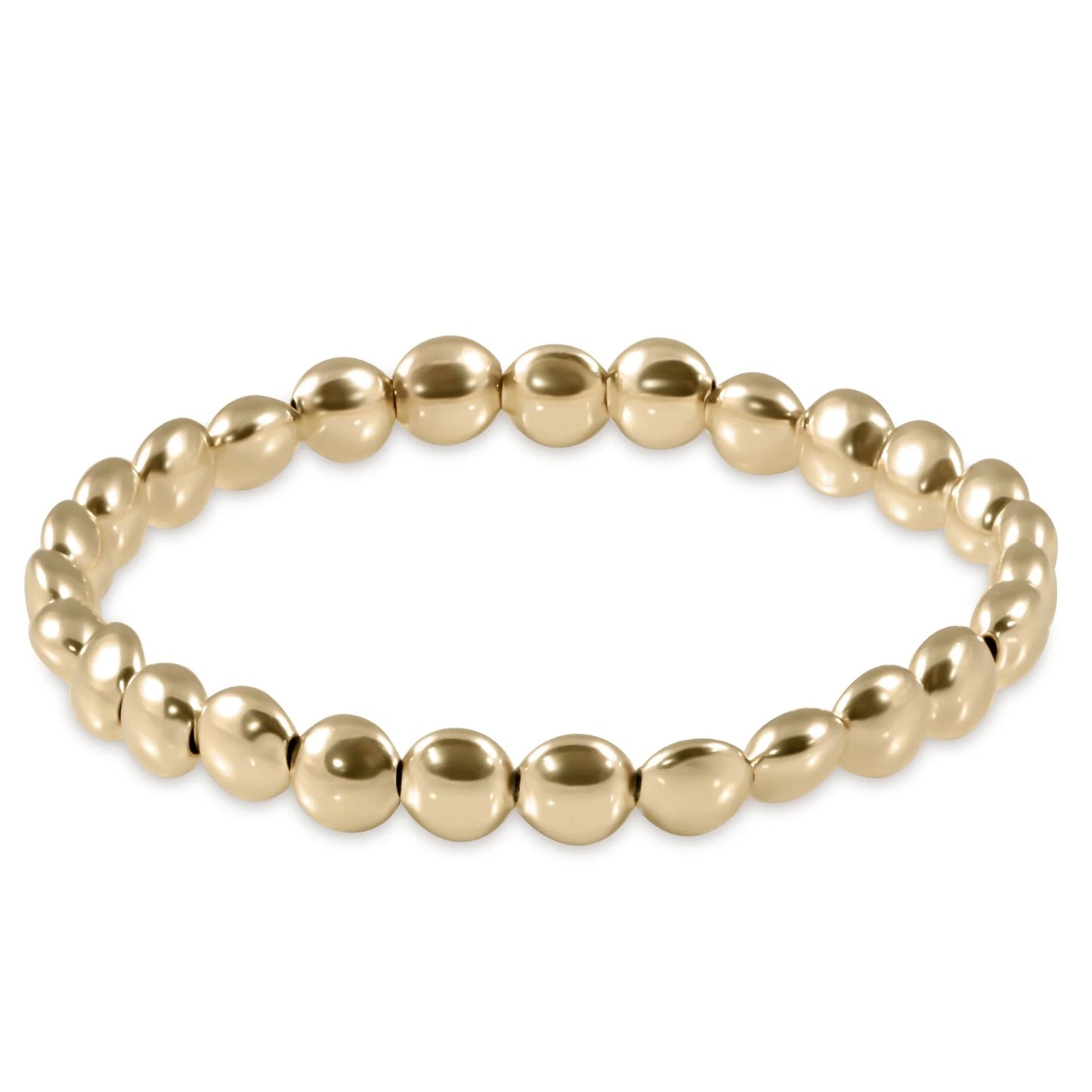 honesty gold 6mm bead bracelet