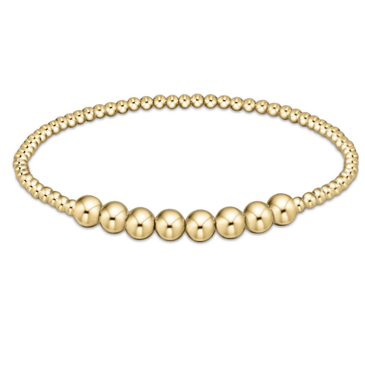 classic gold beaded bliss 2.5mm bead bracelet - 5mm gold