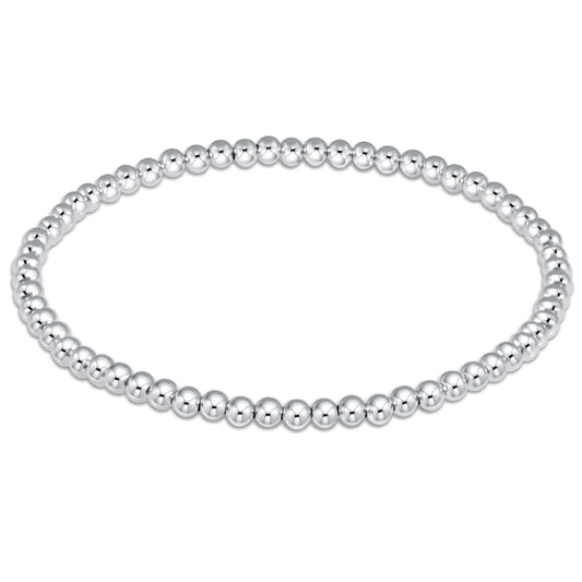 classic sterling 3mm bead bracelet