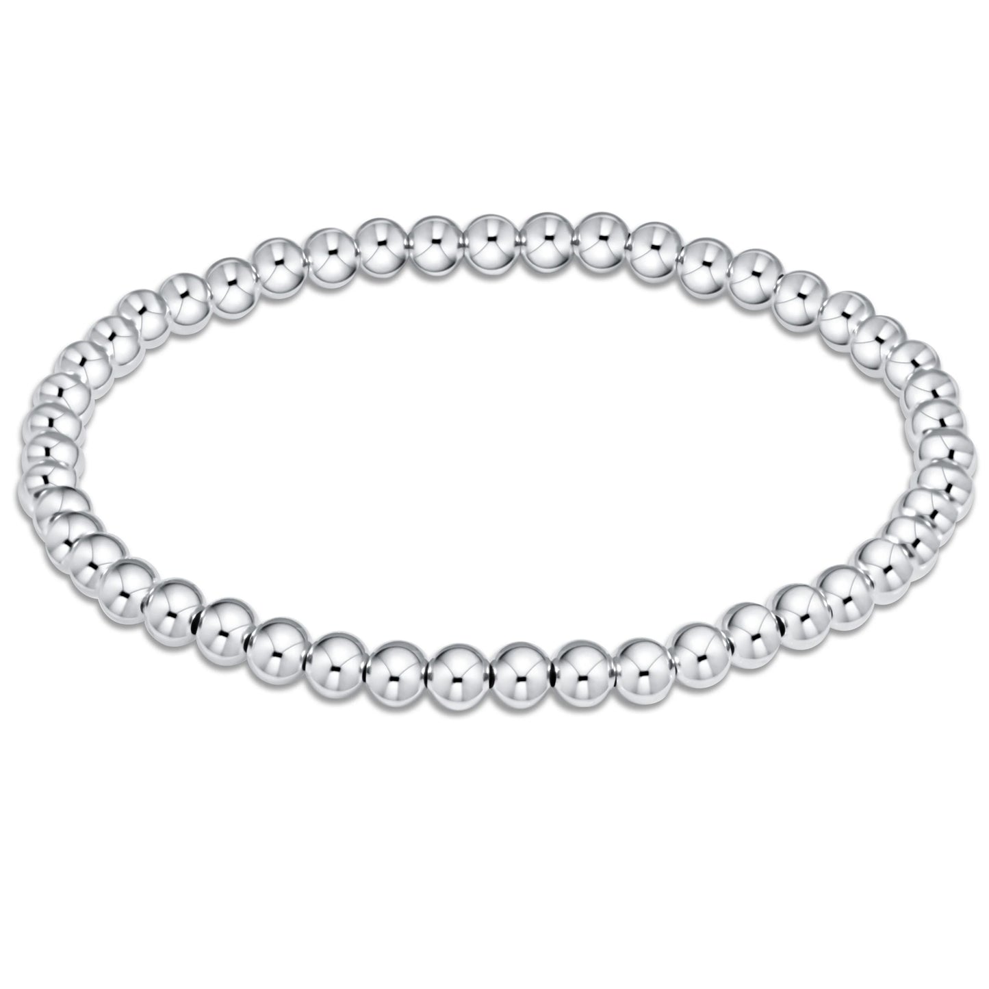 classic sterling 4mm bead bracelet