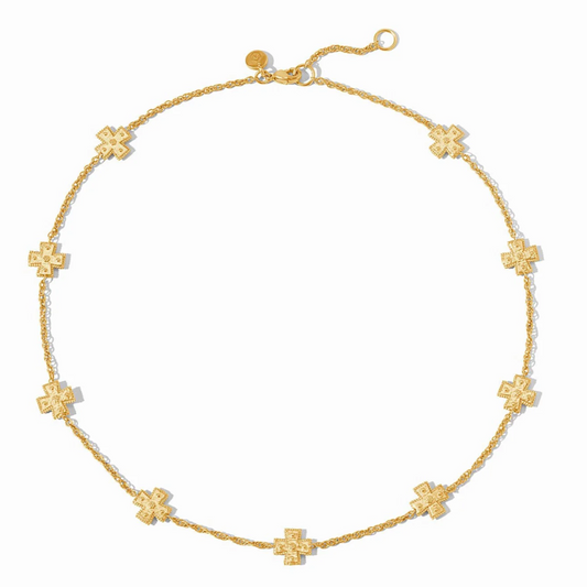 Julie Vos Malta Canterbury Delicate Station Necklace