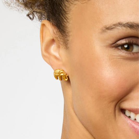 Julie Vos Elephant Stud Earrings