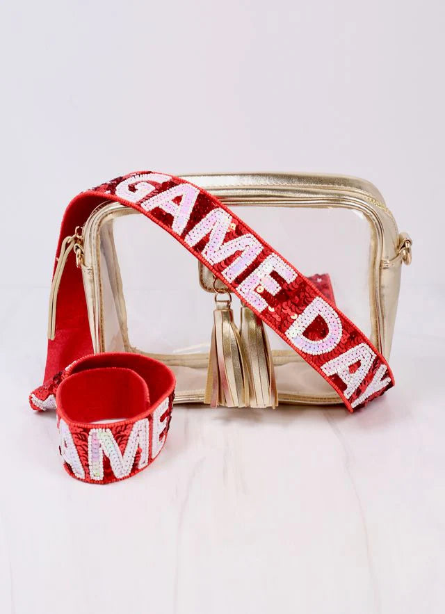 Game Day Star Sequin Strap RED