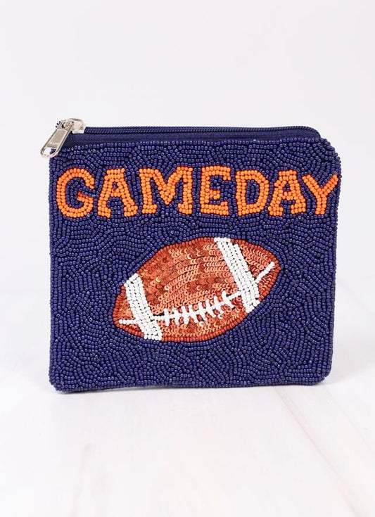 Gameday Football Pouch NAVY ORANGE