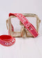 Game Day Sequin Football Strap RED