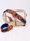 Game Day Sequin Football Strap NAVY ORANGE